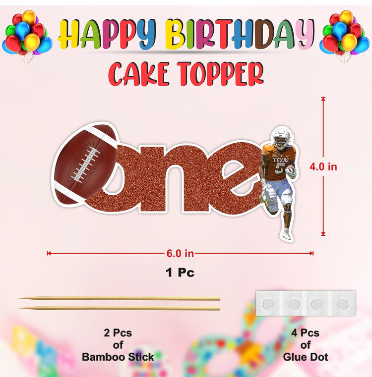 American Football One Cake Topper