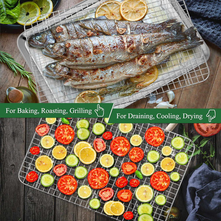 17.5 Inch Baking Sheet Pan and Cooking Rack