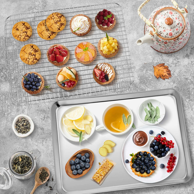 16 Inch Baking Sheet Pan and Cooking Rack