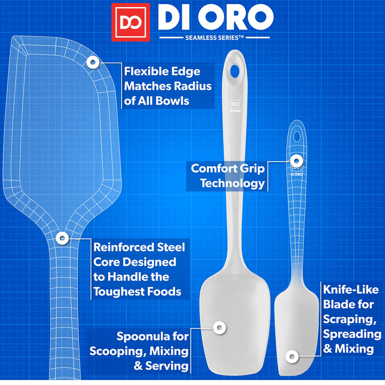 DI ORO Silicone Spatula Set (3 Count)
