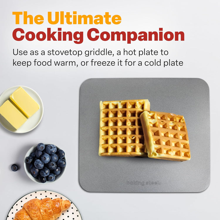 Baking Steel - The Original Ultra Conductive Pizza Stone (14"x16"x1/4") - The Original Baking Steel for Pizza & Bread for Indoor & Outdoor Use - Pre-Seasoned, Naturally Non-Stick Surface & Crack-Proof - Nestoria
