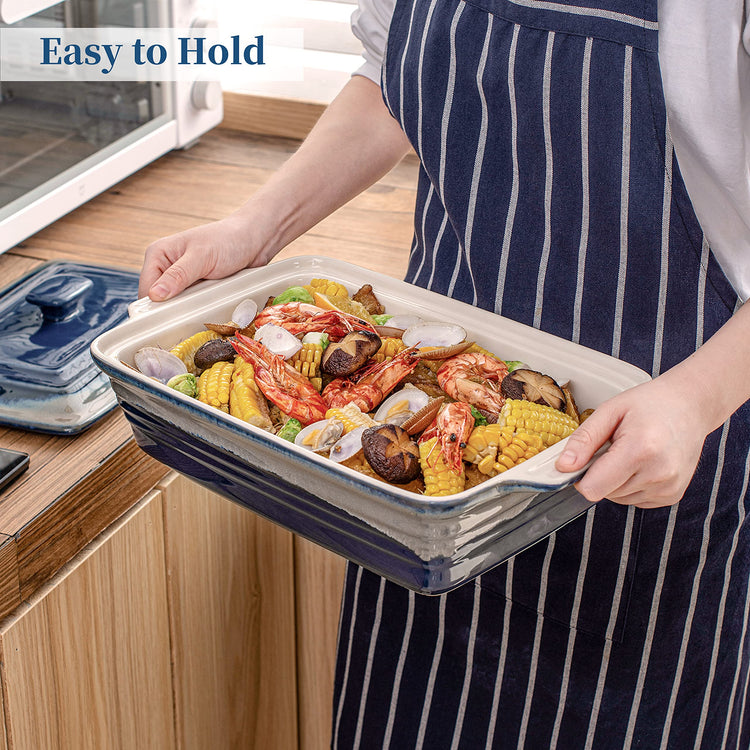 4.5 Quart Ceramic Casserole Dish with Lid