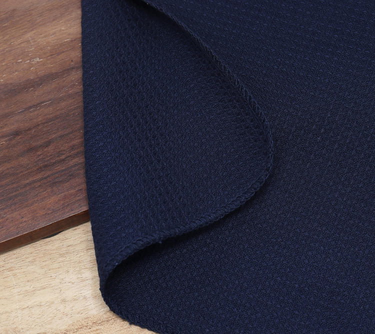 PurpleEssences Dish Cloths and Dish Rags - 8 Pack Waffle Weave Solid Kitchen Dish Wash Cloths, 100% Cotton, 12 x 12 Inches, Ultra Soft Absorbent Quick Drying - Navy Blue - Nestoria