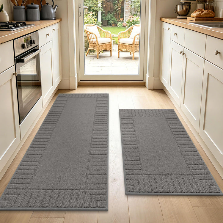 Kitchen Rugs Non Slip Washable 2PCS
