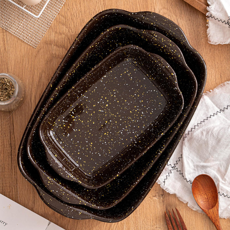 3 Pack Ceramic Baking Dishes for Oven (3 Count)