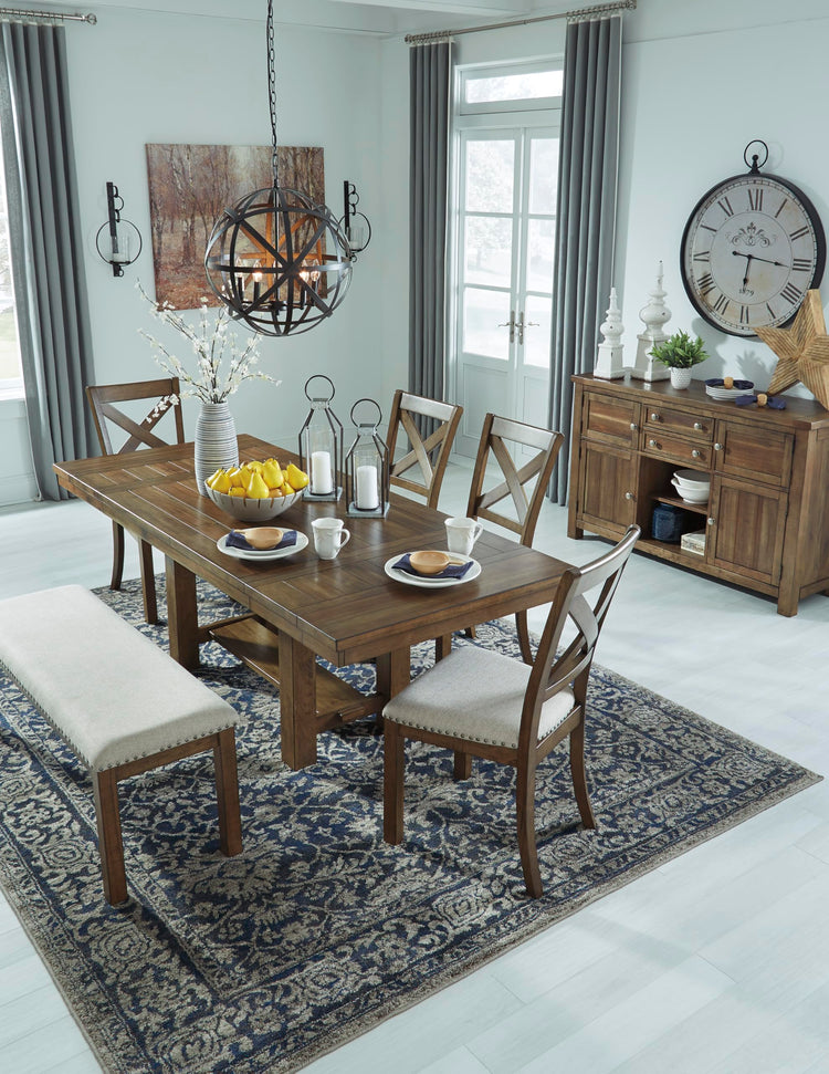 Moriville Wood Upholstered Dining Bench