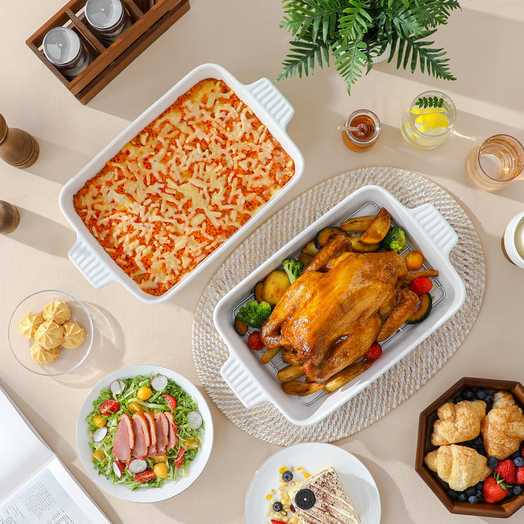 4.4 QT Baking Dishes with Rack