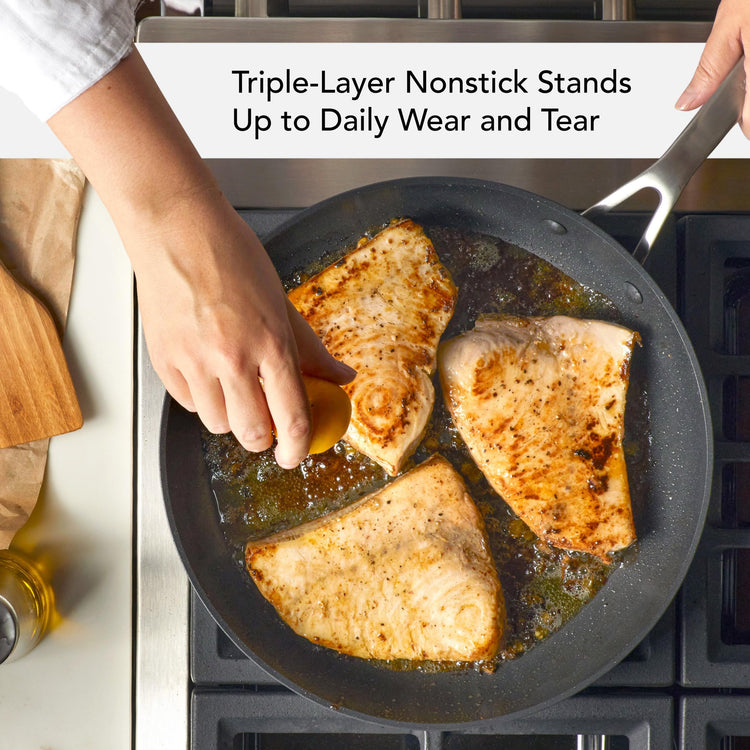 Hard Anodized Nonstick Frying Pan Set