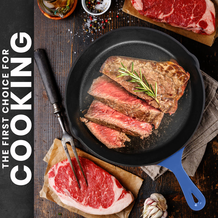 Cast Iron Skillet Set 3 Piece 6 8 10 Inch PFAS