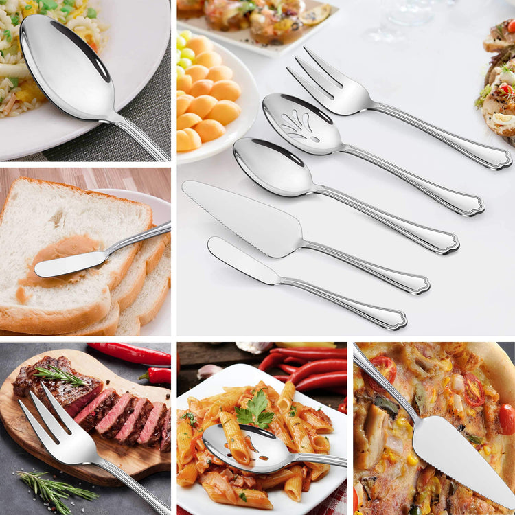 41 Piece Silverware Flatware Set for 6