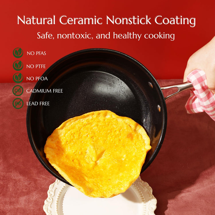 Ceramic Nonstick Skillets Set