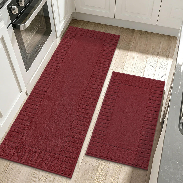 Kitchen Rugs Non Slip Washable 2PCS (15.83 Sq Ft)
