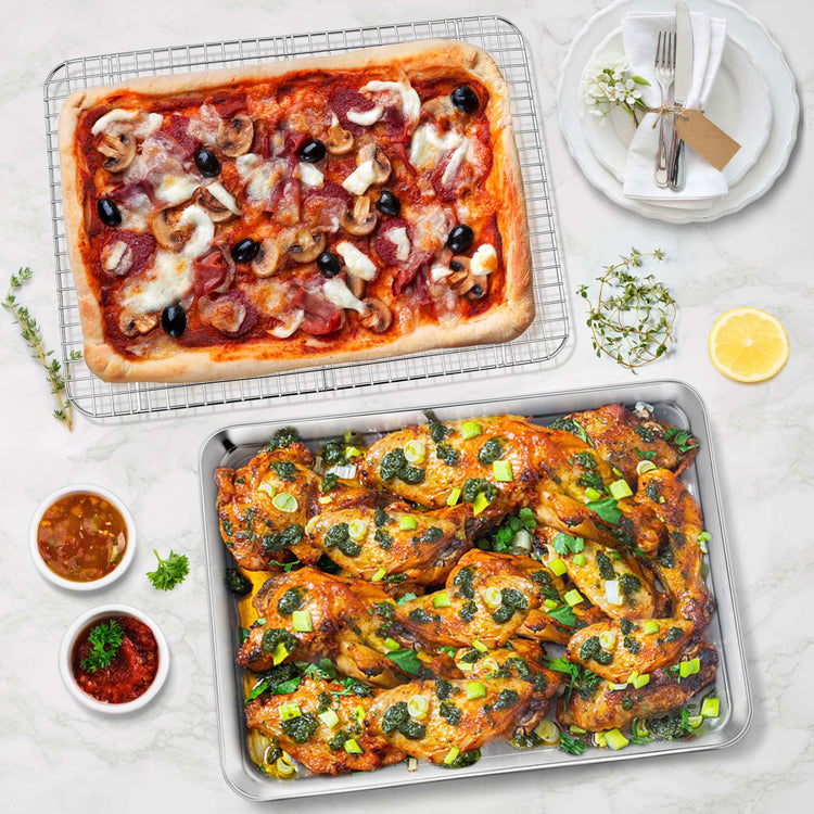 16 Inch Baking Sheet Pan and Cooking Rack