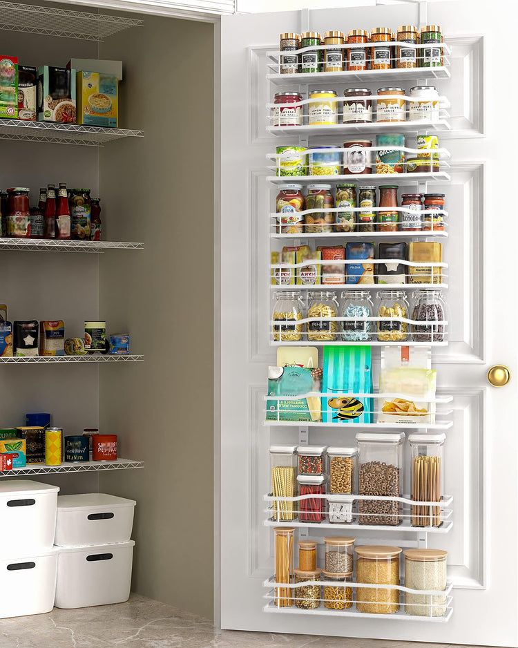 White 9 Tier Over The Door Pantry Organizer