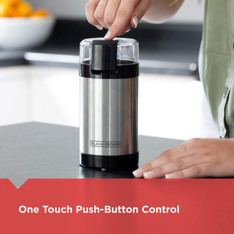 One Touch Coffee & Spice Grinder with Stainless Steel Blades