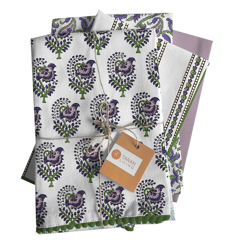 Printed Kitchen Dish Bar and Tea Towels Cotton (4 Count)