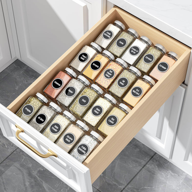 Clear Acrylic Spice Drawer Organizer (4 Count)