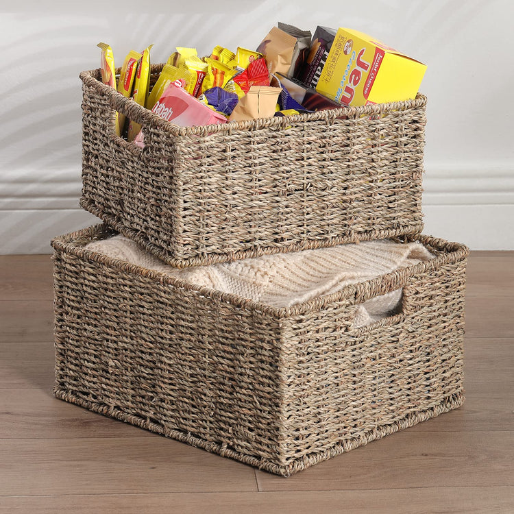 Large Wicker Baskets for Storage (2 Count)