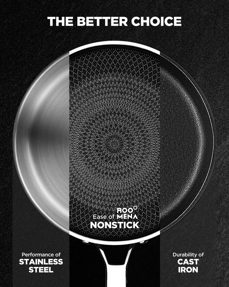 Non Stick Frying Pans Hybrid Ceramic With Lid