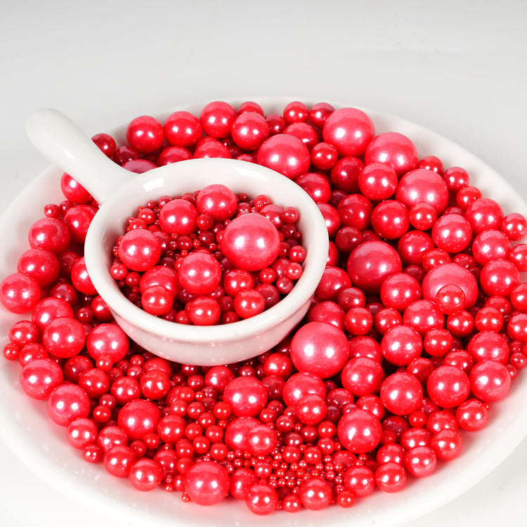 Red Pearl Sugar Sprinkles (4.58 Ounce)