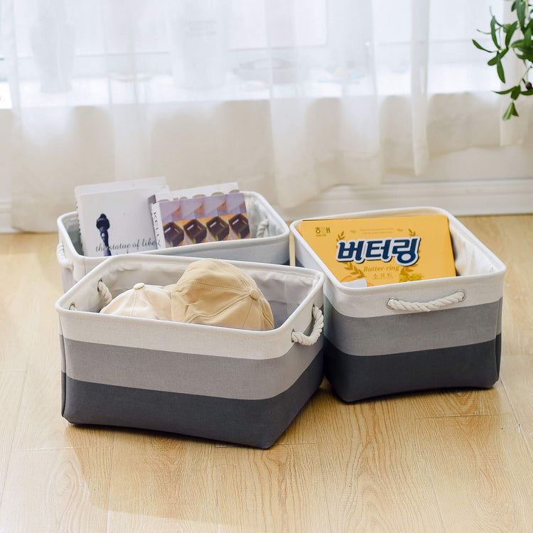 Large Storage Baskets for Shelves (3 Count)