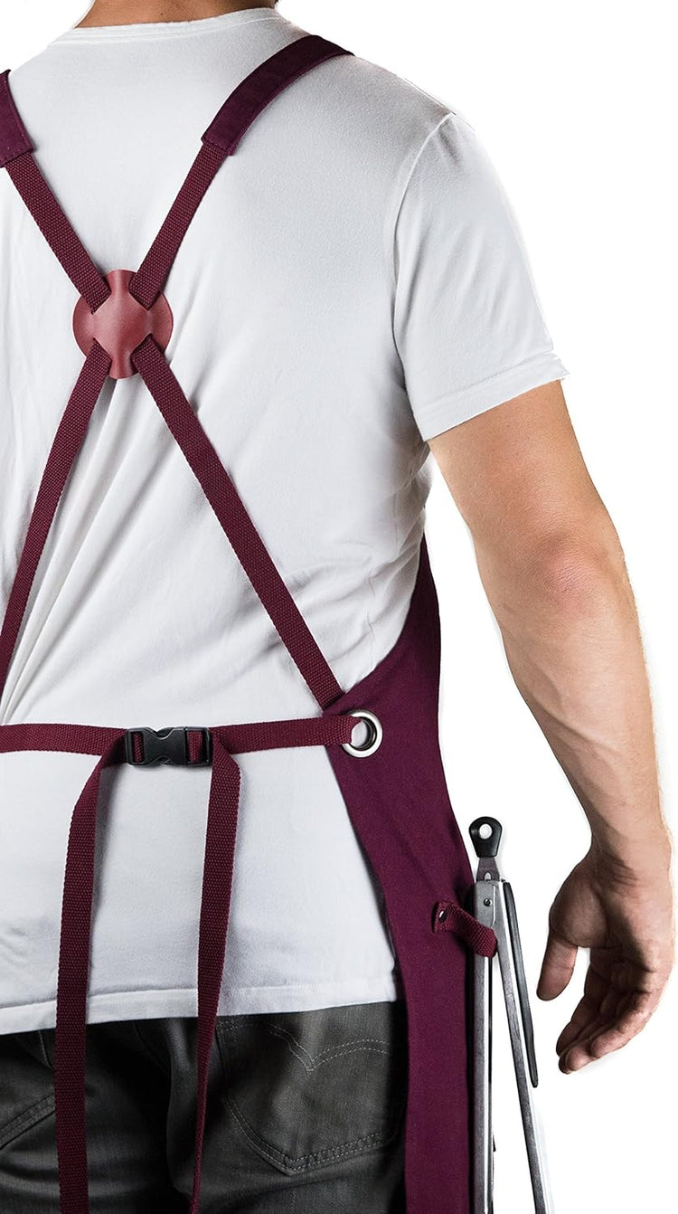 Hudson Durable Goods - Professional Grade Chef Apron for Kitchen, BBQ & Grill