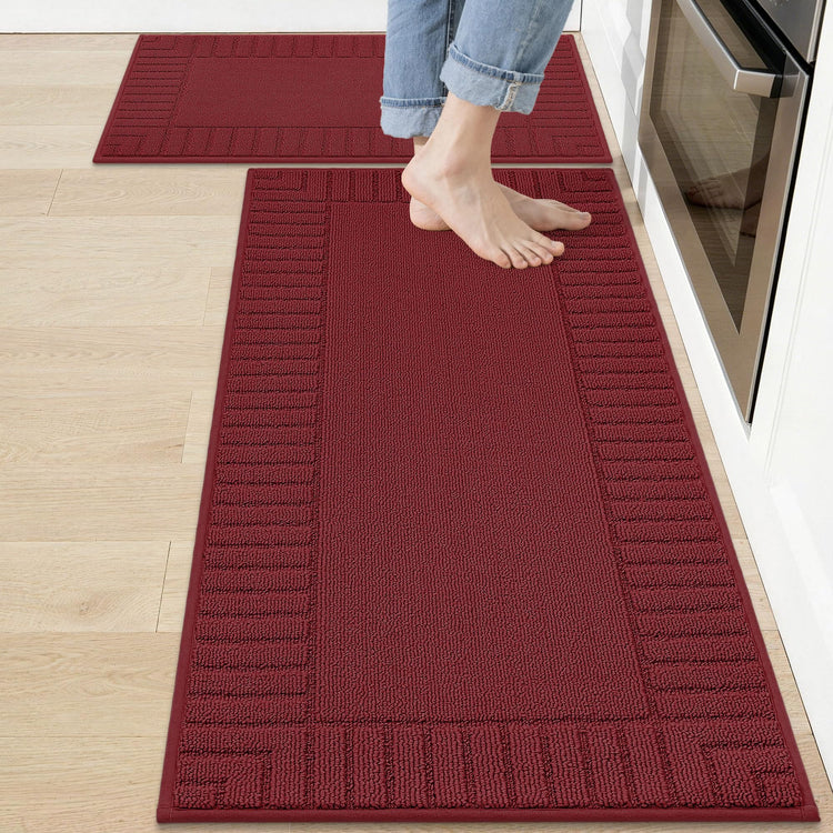 Kitchen Rugs Non Slip Washable 2PCS