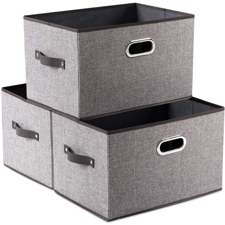 Larger Collapsible Storage Bins for Closet [3 (3 Count)