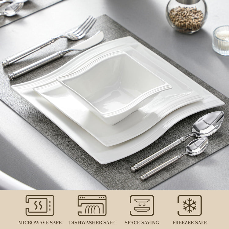 Ivory White Dinnerware Set (12 Count)