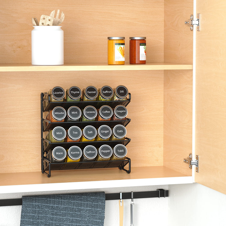 Spice Rack Organizer with 20 Spice Jars (20 Count)
