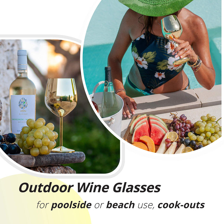 Stainless Steel Wine Glass (4 Count)