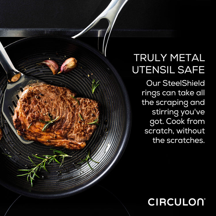 Clad Stainless Steel Frying Pans (2 Count)