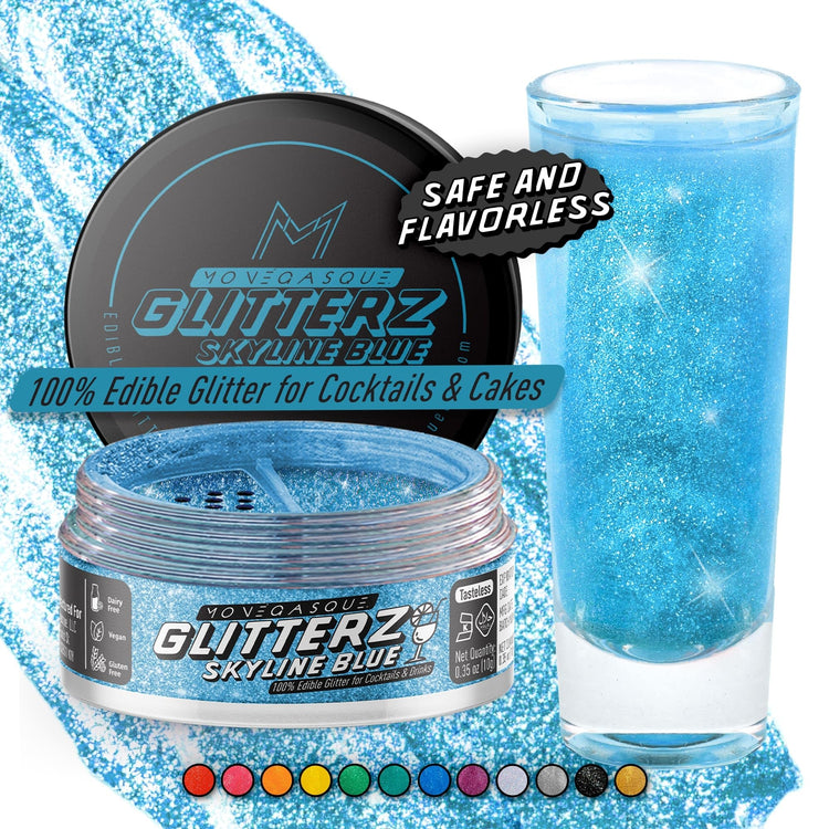 Skyline Blue Edible Glitter for Drinks & Cakes