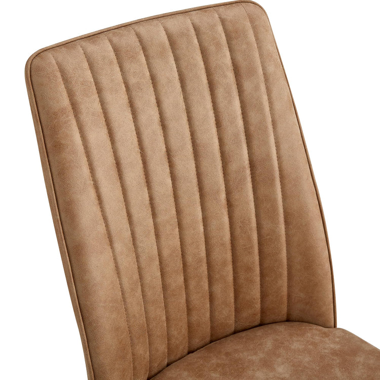 Modern Dining Chairs Set of 6 Kitchen Chairs Set Leathaire Fabric Chair with Metal Leg High Back Upholstered Chair for Dinner Room
