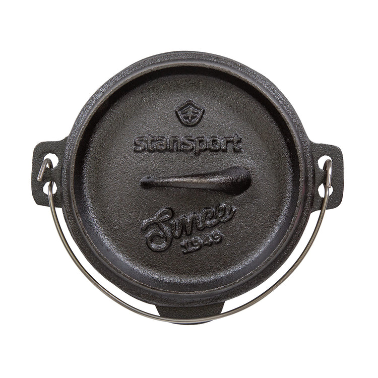 1 QT Pre Seasoned Cast Iron Dutch Oven Flat Bottom