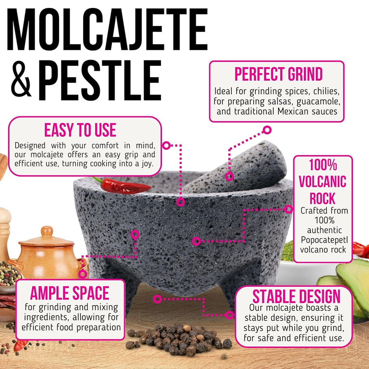 The original Molcajete Mexicano volcanic rock Handmade of Authentic Lava Rock in Mexico - Molcajete de Piedra volcanica - Molcajete Mortar Pestle molcajete bowl molcajete volcanic rock guacamole maker