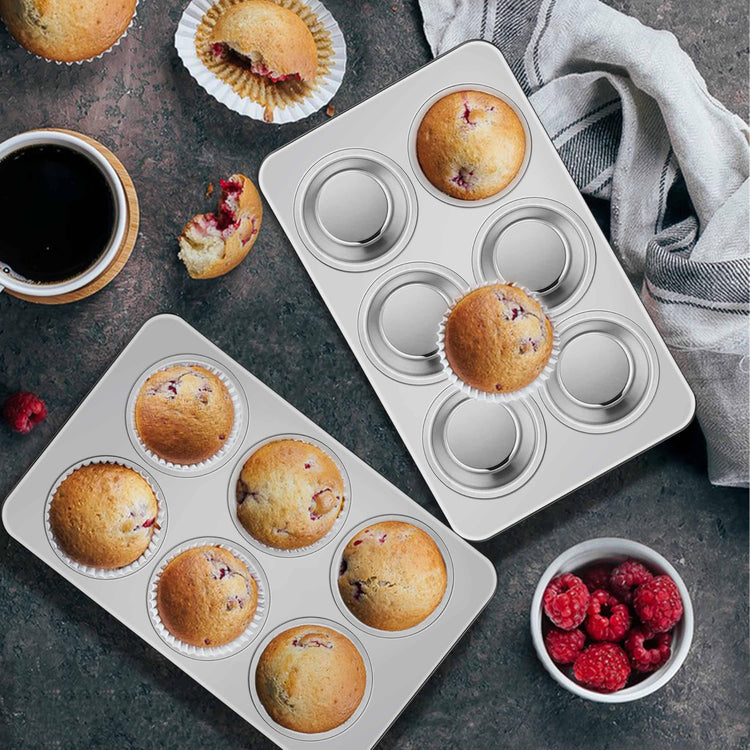 Stainless Steel Muffin Pans 6 (2.1 Count)