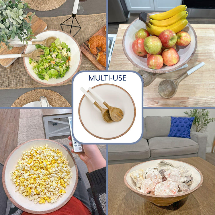 Wooden Salad Bowl Set