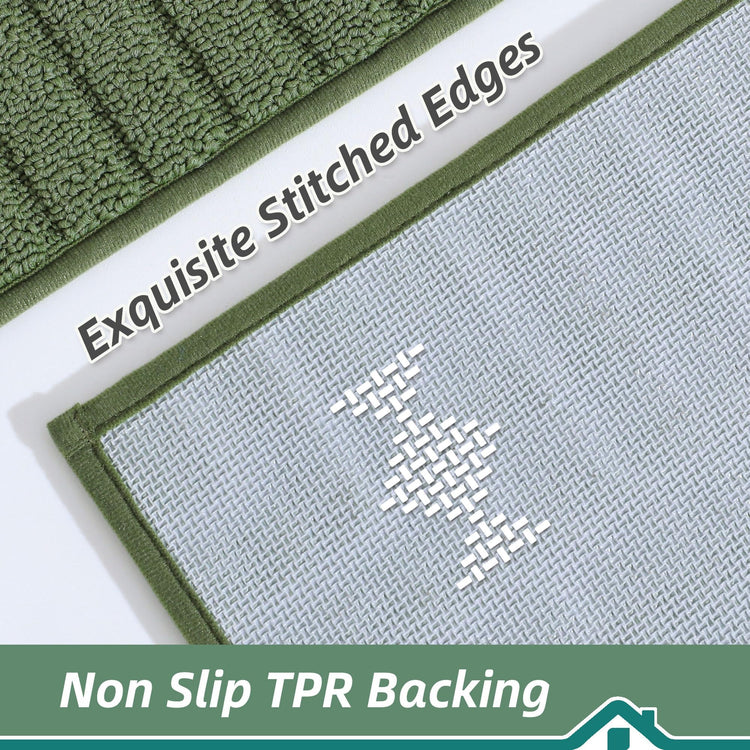 Kitchen Rugs Non Slip Washable 2PCS