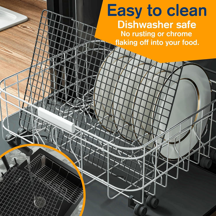 2PCS Cooling Racks for Cooking and Baking -11.65''x16.85''Heavy Duty Stainless Steel Wire Rack for Baking, Grilling, Roasting - Oven & Dishwasher Safe - Fits Half Sheet Pan(Black)