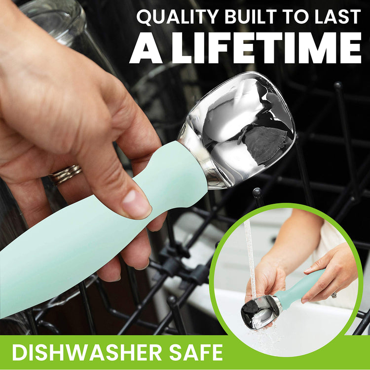 Stainless Steel Ice Cream Scoop with Soft Grip Handle
