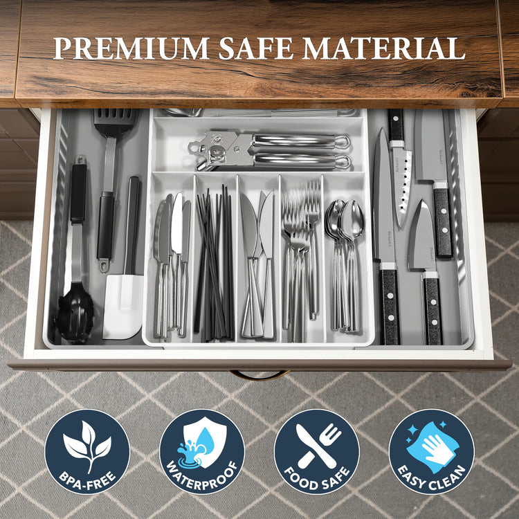 Expandable Kitchen Drawer Flatware Organizer