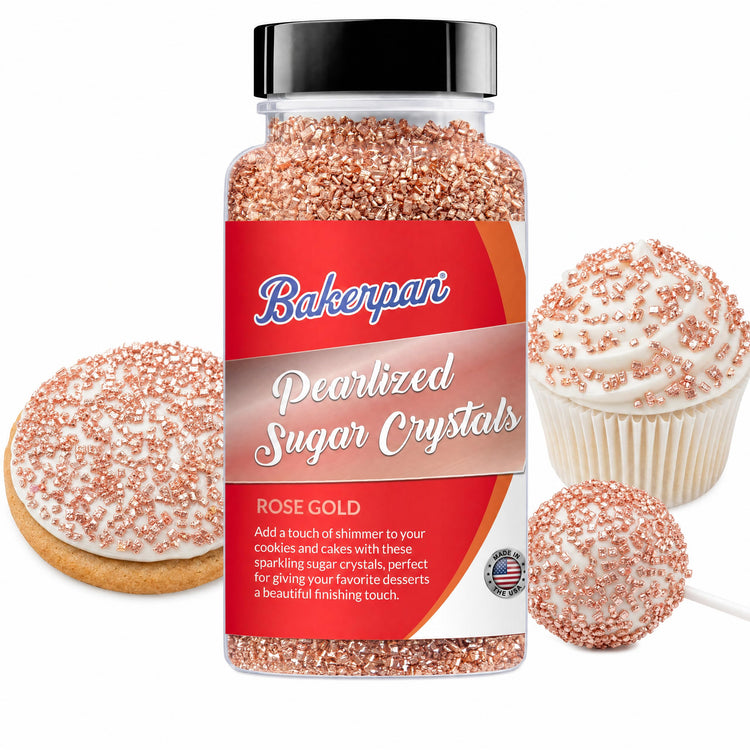 Rose Gold Pearlized Sugar Sprinkles for Baking (5 Ounce)