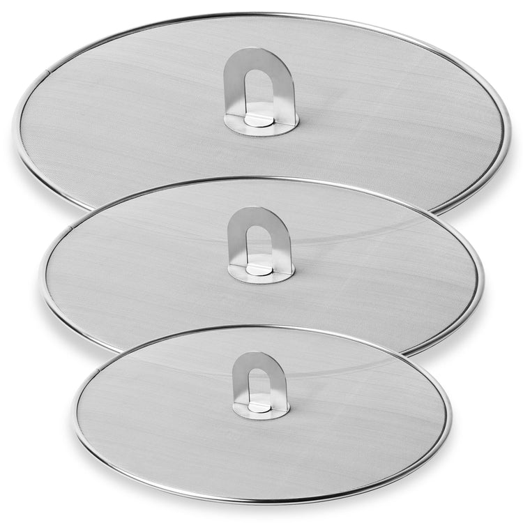 3 Pack - 10", 11.5", 13" Splatter Screens Set for Frying Pan (3 Count)