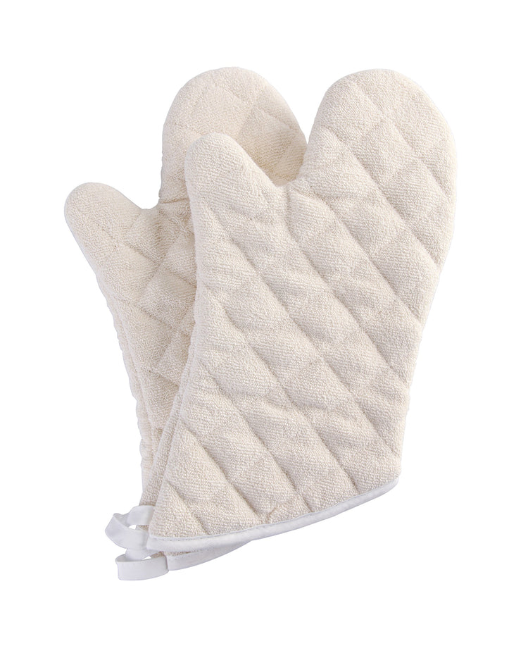 15" 482°F Terry Cloth Oven Mitts 100% Cotton Set of 2 (2 Count)