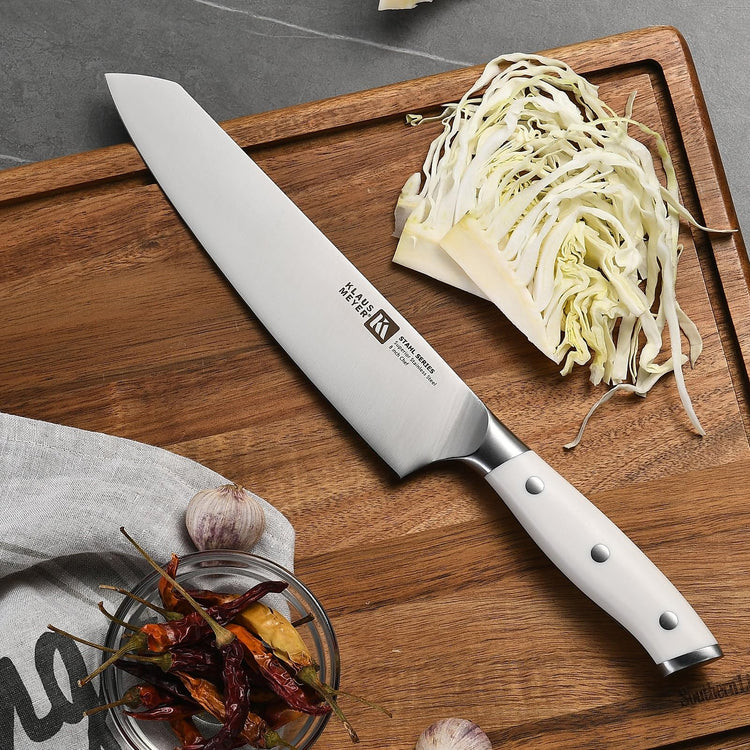 Stahl 8 Piece German Steel Kitchen Knife Block Set (8 Count)