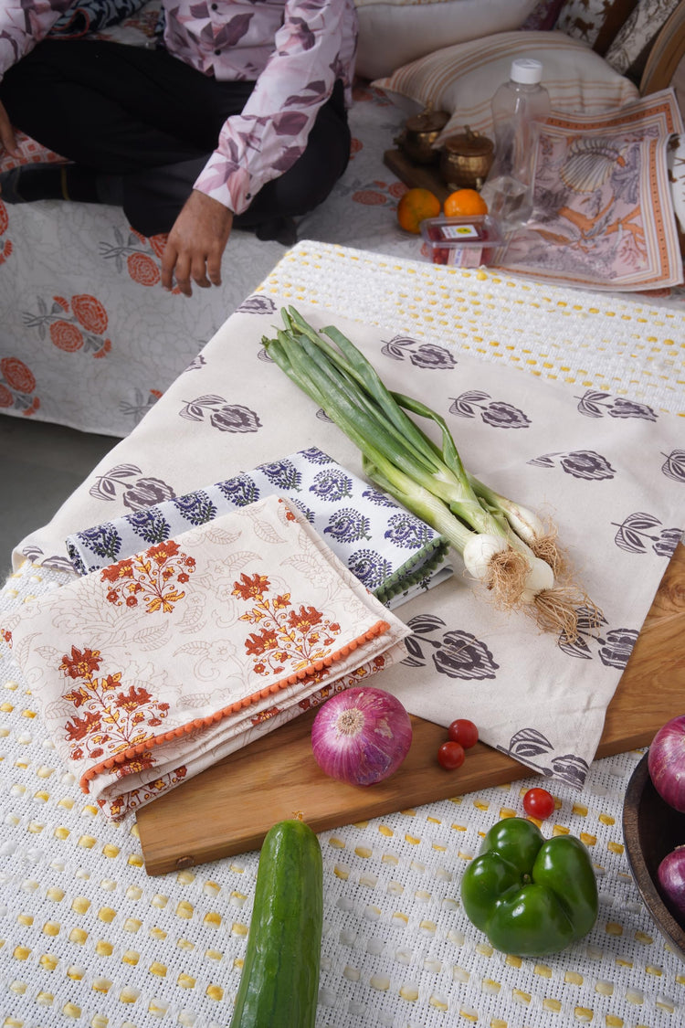 Printed Kitchen Dish Bar and Tea Towels Cotton (6 Count)