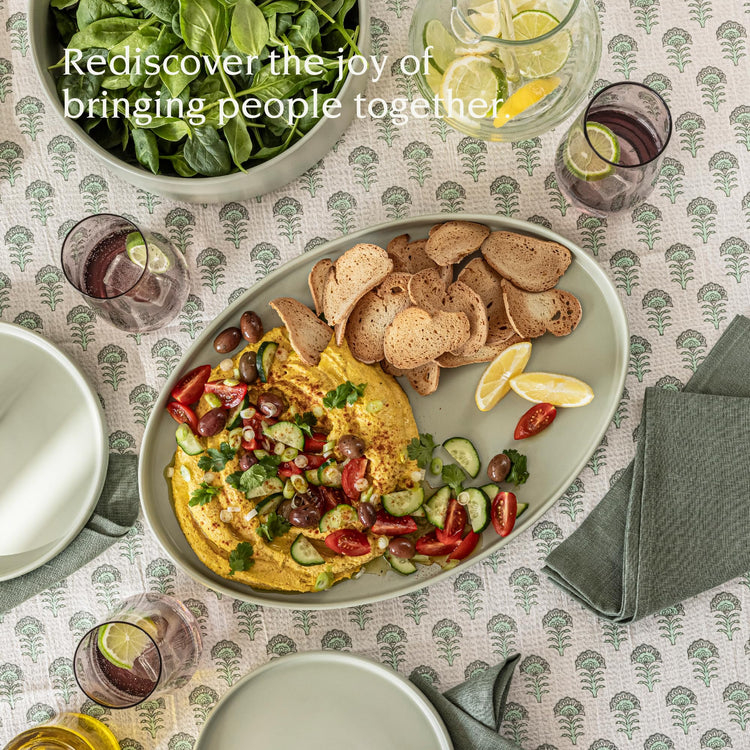Over&Back Stackable Stoneware Serving Platter