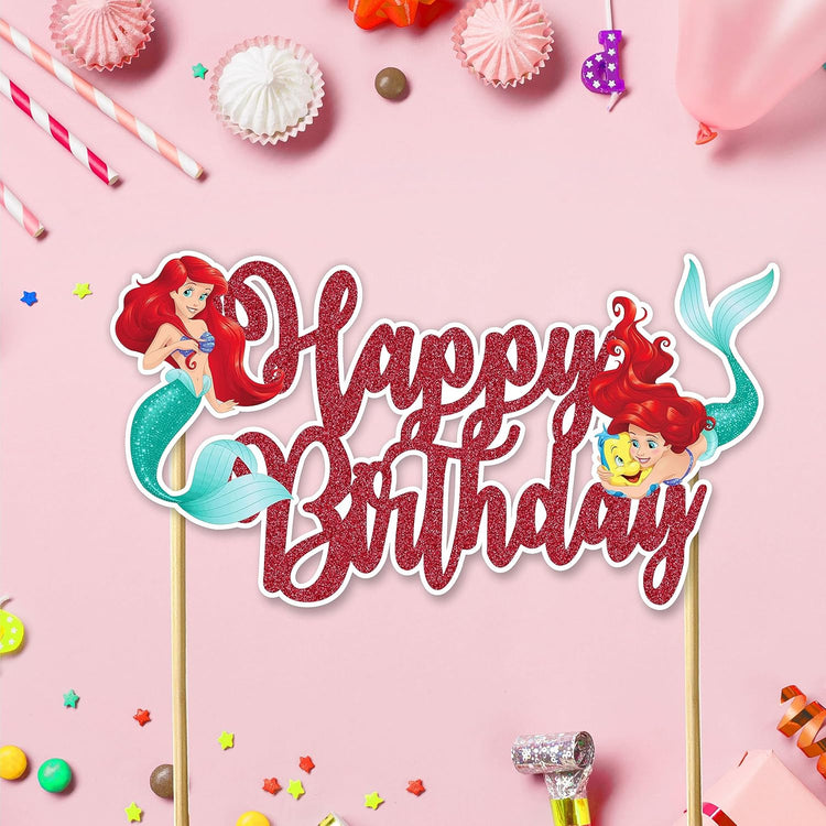 Seyal® The Litle Mermaid Happy Birthday Cake Topper