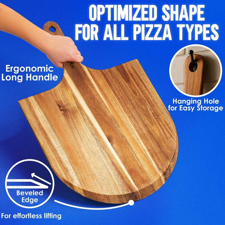 16 Inch Acacia Wood Pizza Peel